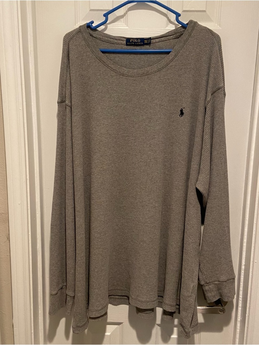 Polo Ralph Lauren Gray Cotton Waffle Shirt
